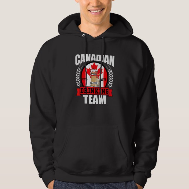 Sudadera Equipo Canadiense de Bebida   Bandera de Canadá Fi (Anverso)