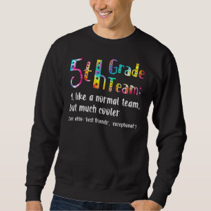 Sudadera Equipo De 5º Grado De Tie Dye Feliz El Último Día 