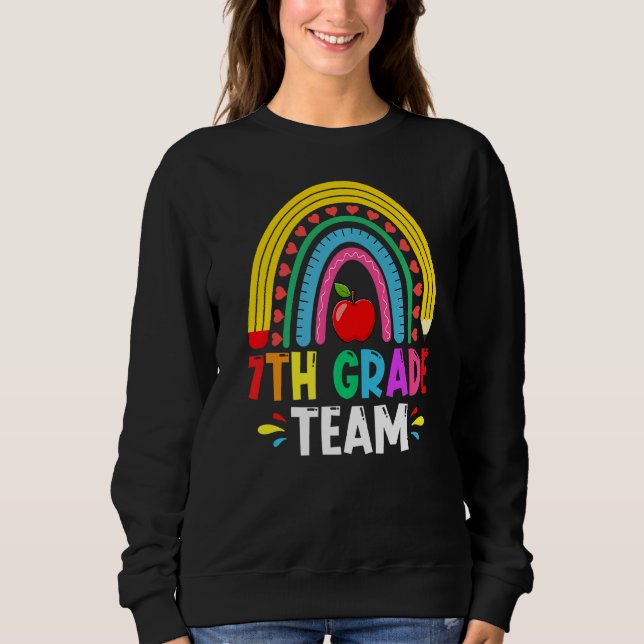 Sudadera Equipo de 7º Grado De Arcoiris Cuto De Vuelta A La (Anverso)