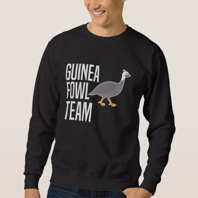 Sudadera Equipo de Aves de Gallina de Guinea (Anverso)