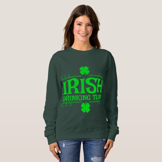 Sudadera Equipo de bebedores irlandeses (Anverso completo)