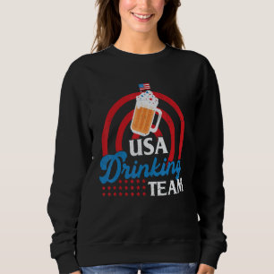 Sudadera Equipo de bebida de EE. UU. Bandera de América Pat