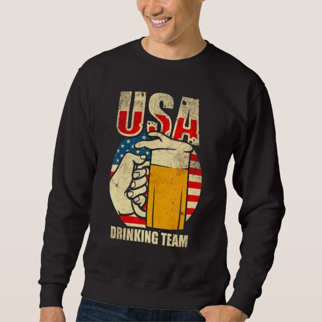 Sudadera Equipo De Bebida De Estados Unidos Fiesta De Cerve (Anverso)