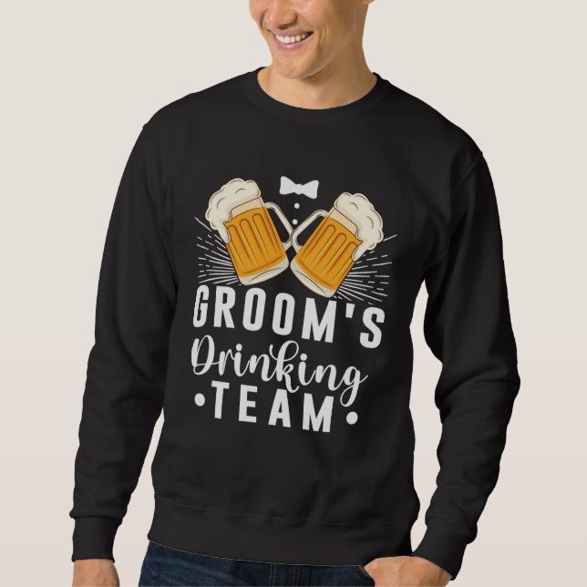Sudadera Equipo de Bebida del Novio Fiesta de Solteros Boda (Anverso)