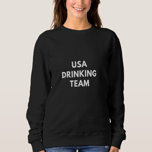 Sudadera EQUIPO DE BEBIDAS DE EE.UU. graciosa comedia sarcá (Anverso)