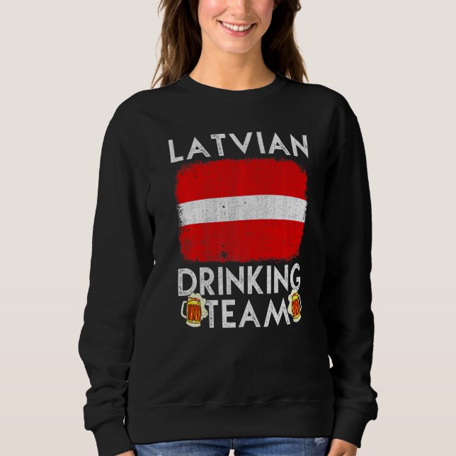 Sudadera Equipo de bebidas de Letonia Diseñar equipo de beb (Anverso)