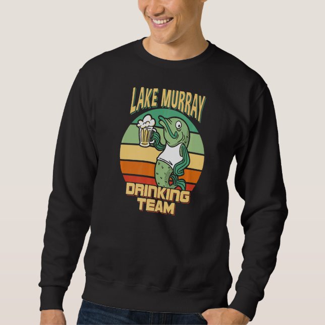 Sudadera Equipo de Bebidas del Lago Murray Funny Fish Beer  (Anverso)