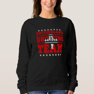 Sudadera Equipo de bebidas Suiza Bandera Drinkin