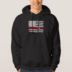 Sudadera Equipo de béisbol de bandera americana vintage ent