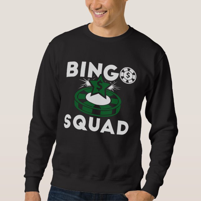 Sudadera Equipo de Bingo  Juego de Cartas y Bolas para Juga (Anverso)