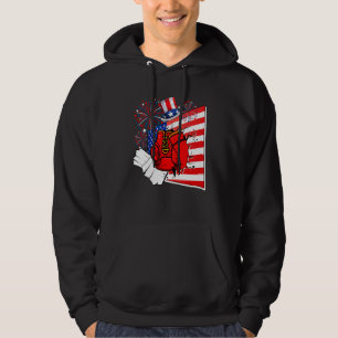 Sudadera Equipo de Boxeo Disfraz Bandera Americana 4 de Jul