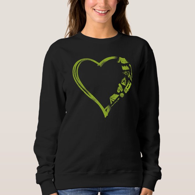 Sudadera Equipo de Camping Autocaravana Corazón Tienda (Anverso)