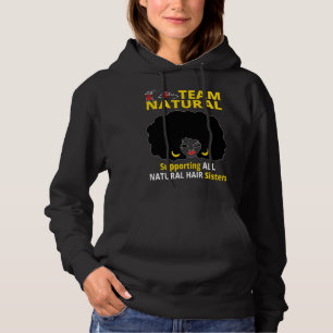 Sudadera Equipo de chica negra afro natural apoyando el cab