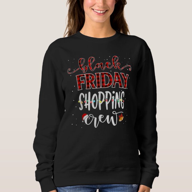 Sudadera Equipo de compras del viernes Navidad Negro Compra (Anverso)