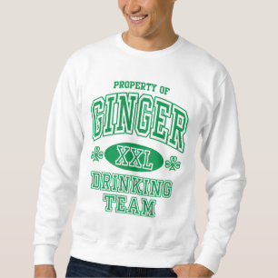 Sudadera Equipo de consumición del irlandés del jengibre