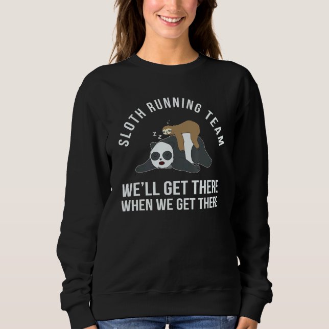 Sudadera Equipo de Corredores Perezosos Diseño Perezoso (Anverso)