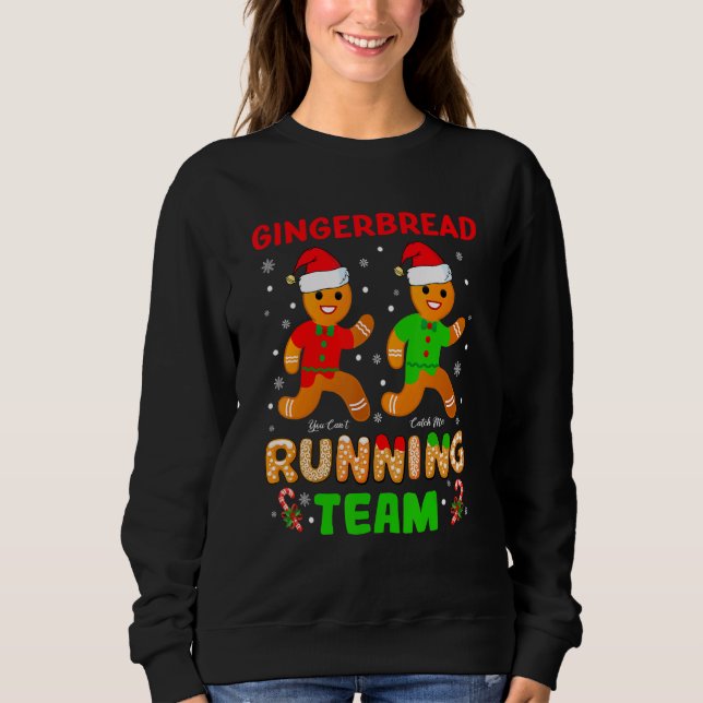 Sudadera Equipo de correr Gingerbread Cookie Christ (Anverso)