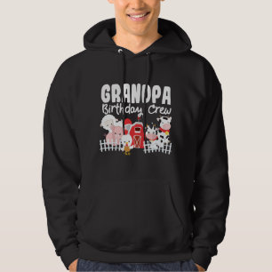 Sudadera Equipo de Cumpleaños del Abuelo Granja Animales Fi