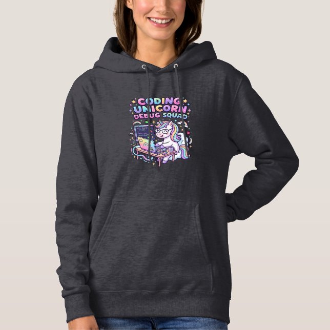 Sudadera Equipo de Depuración Unicornio Codificación Unicor (Anverso)
