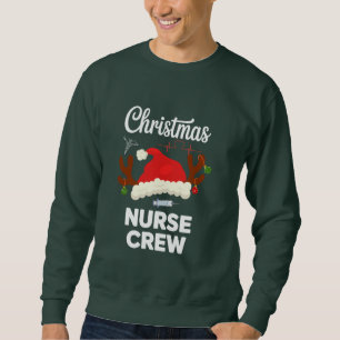 Sudadera Equipo de enfermera de Navidad Gorro de Santa Navi