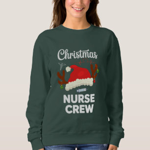 Sudadera Equipo de enfermera de Navidad Gorro de Santa Navi