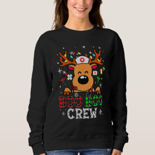 Sudadera Equipo de enfermera de reno de Navidad Boo Boo Buf