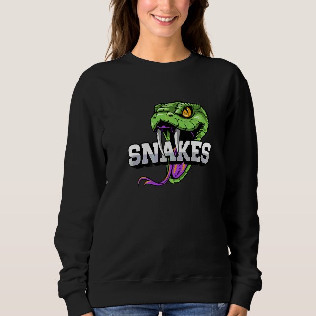 Sudadera Equipo de fans de serpientes Deportes Vida salvaje (Anverso)