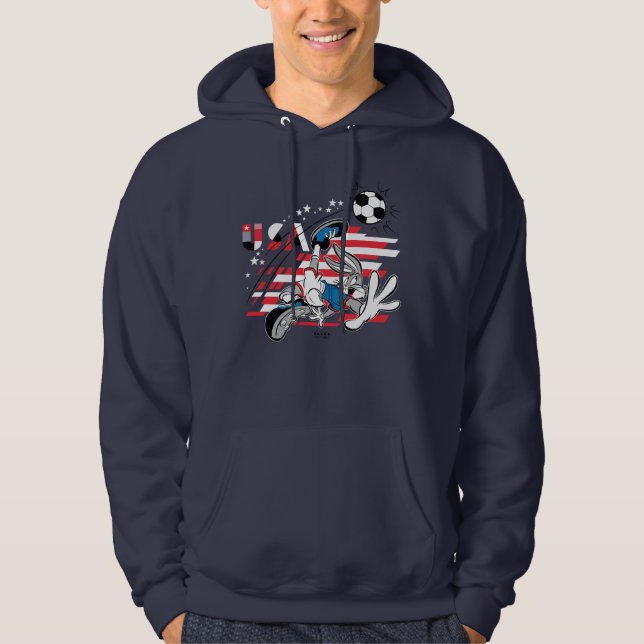 Sudadera Equipo de fútbol de USA con gráfico de BUGS BUNNY™ (Anverso)