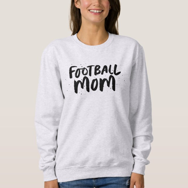 Sudadera Equipo de fútbol mamá estilo negro personalizado (Anverso)