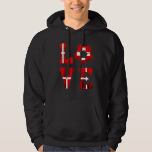 Sudadera Equipo de fútbol suizo ama corazón raíces suizas s