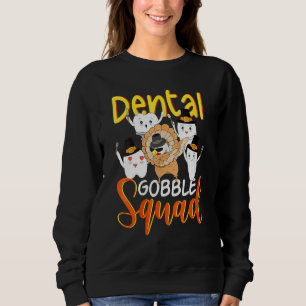 Sudadera Equipo de Gorreo Dental Punteando Dientes Pavo Den