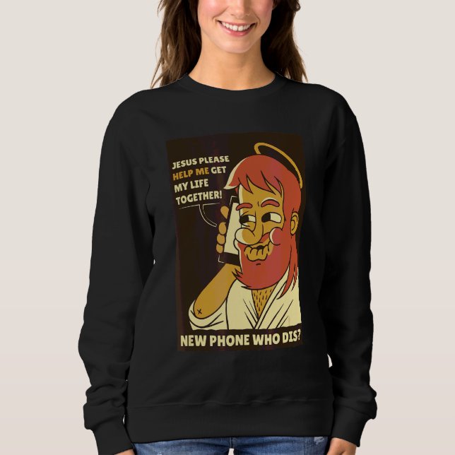 Sudadera Equipo de Jesucristo Biblia Cristiano Cruz Teléfon (Anverso)