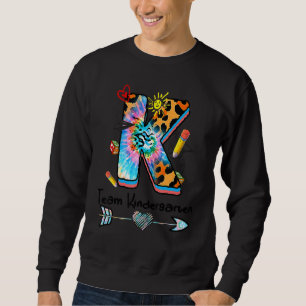 Sudadera Equipo De Kindergarten Cute Tie Dye Leopardo de vu