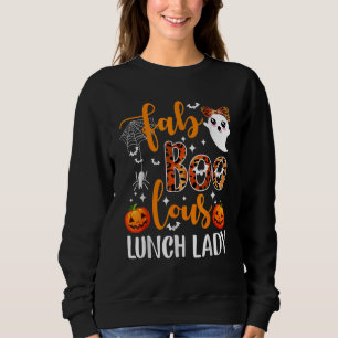 Sudadera Equipo De Maestra De Almuerzo Lous Boo Fab Leopard
