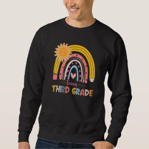 Sudadera Equipo De Maestros Boho Rainbow Tercer Grado Prime