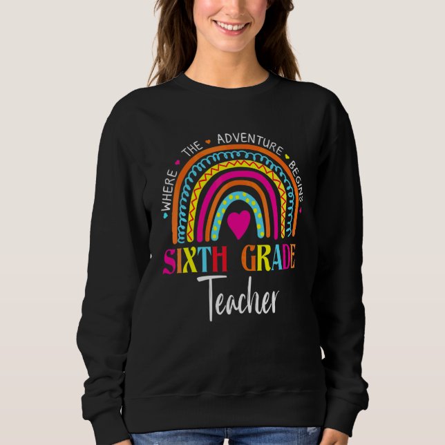 Sudadera Equipo de Maestros de 6to Grado Arcoíris Equipo de (Anverso)