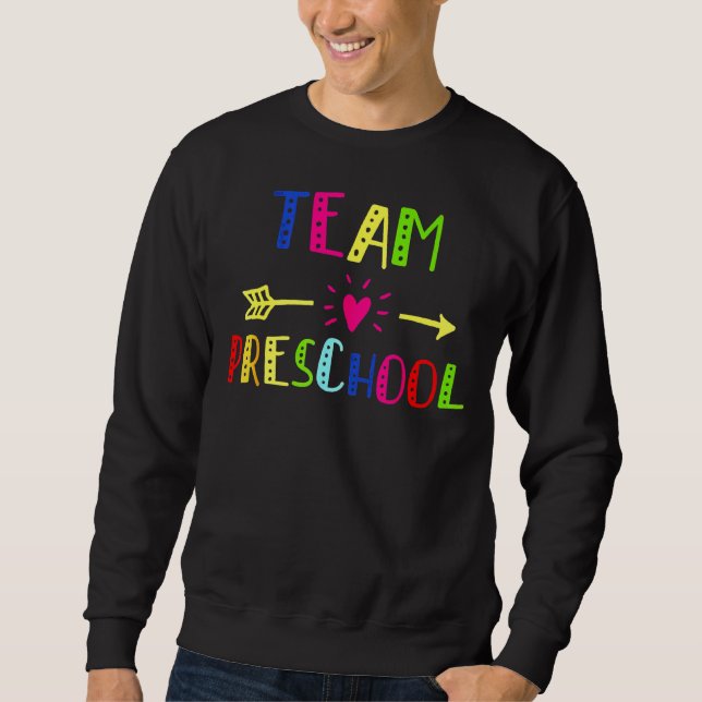 Sudadera Equipo De Maestros De Preescolar De Vuelta A La Es (Anverso)