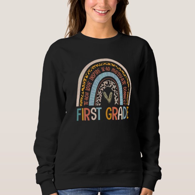 Sudadera Equipo de maestros de primer grado de vuelta a la  (Anverso)