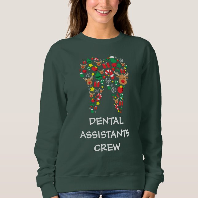 Sudadera Equipo de Navidades de Asistentes Dentales Persona (Anverso)
