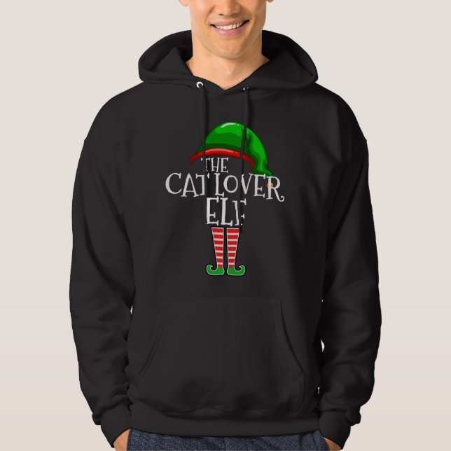 Sudadera Equipo de Navidades familiares de pareja Cat Lover (Anverso)