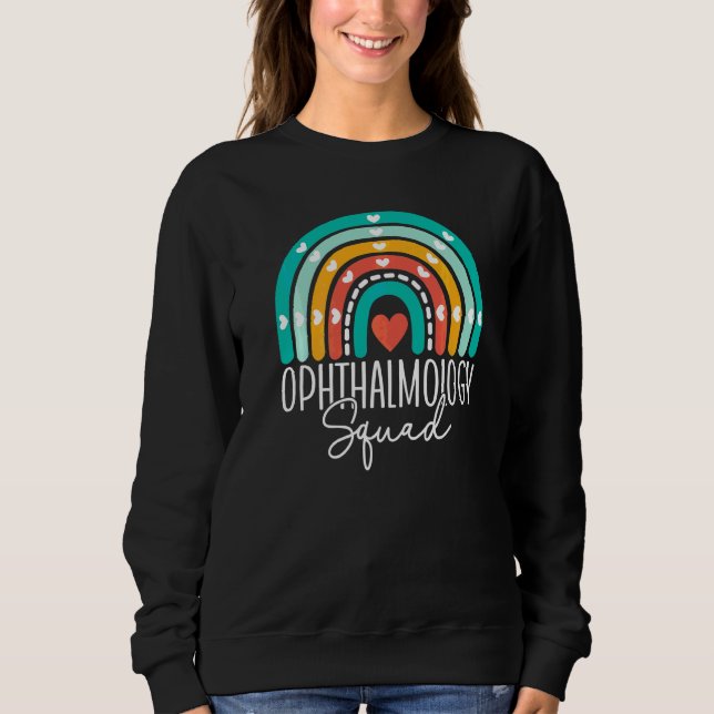 Sudadera Equipo de Oftalmología Médico de Ojos de Arcoíris  (Anverso)