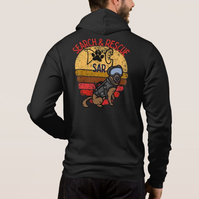 Sudadera Equipo de perros profesionales de búsqueda y resca (Reverso)