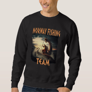Sudadera Equipo de Pesca de Noruega Escandinavia Norge Recu