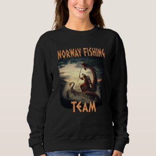 Sudadera Equipo de Pesca de Noruega Escandinavia Norge Recu