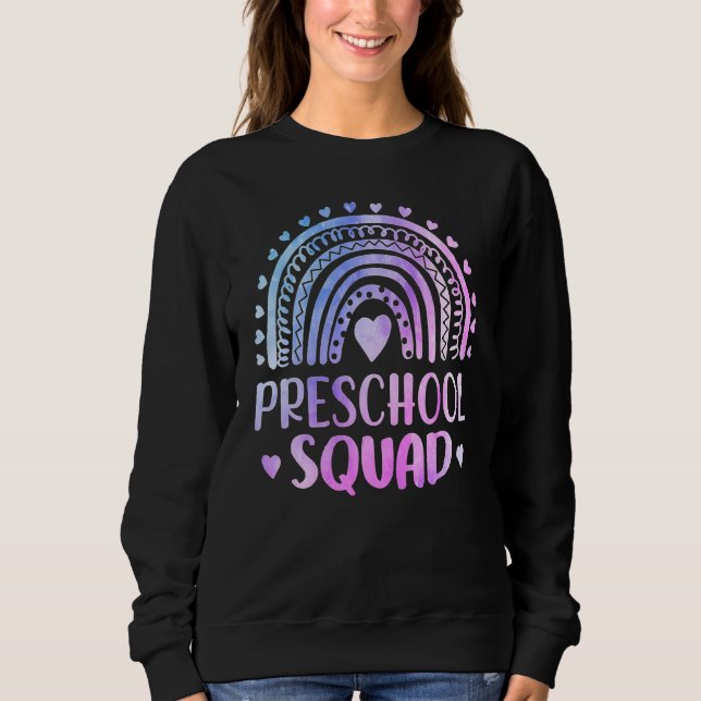 Sudadera Equipo de preescolar Tie Dye Maestro Arcoíris De r (Anverso)