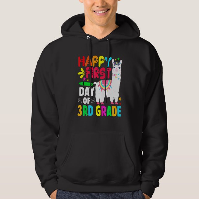 Sudadera Equipo de profesor de llama lindo de 3er grado Equ (Anverso)