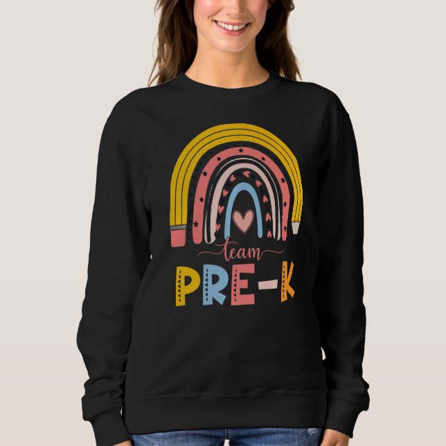 Sudadera Equipo De Profesores De Arcoiris Caliente Previo A (Anverso)