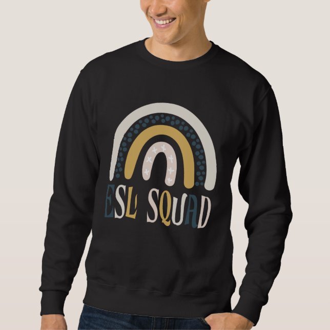 Sudadera Equipo De Profesores De ESL Crew Equipo De Regreso (Anverso)