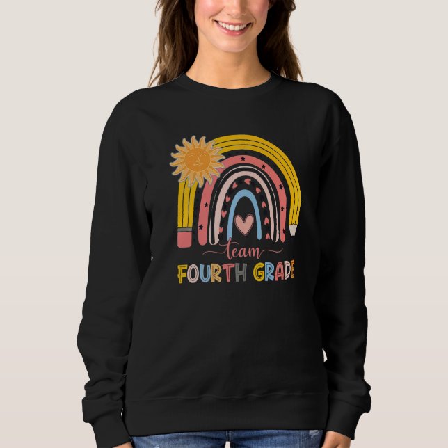 Sudadera Equipo de profesores del Boho Rainbow Team 4º grad (Anverso)