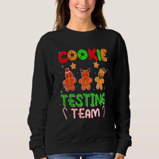 Sudadera Equipo de Pruebas de Galletas Navidad Tres Jengibr